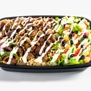 Lamb over rice (contains beef)